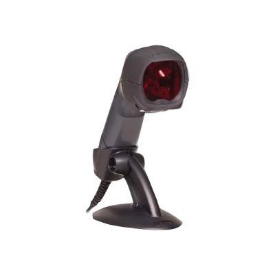 Schwarzer Barcodescanner auf Standfuß für Einzelhandel und Lager