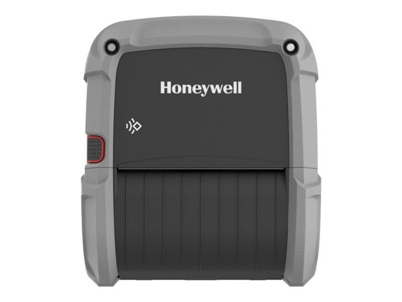 Vorderansicht eines tragbaren Honeywell-Druckers in Schwarz und Grau