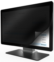 Ein Computermonitor mit einer Blendschutzfolie, die Reflexionen reduziert.