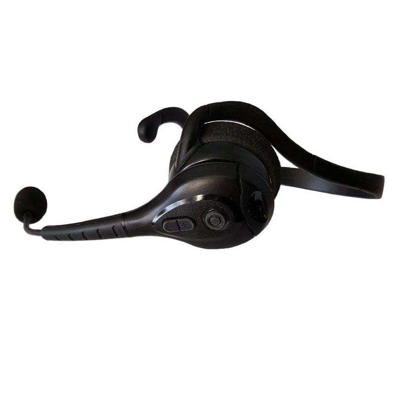 Schwarzes kabelloses Headset mit Mikrofon, ideal für Telefonkonferenzen und Gaming