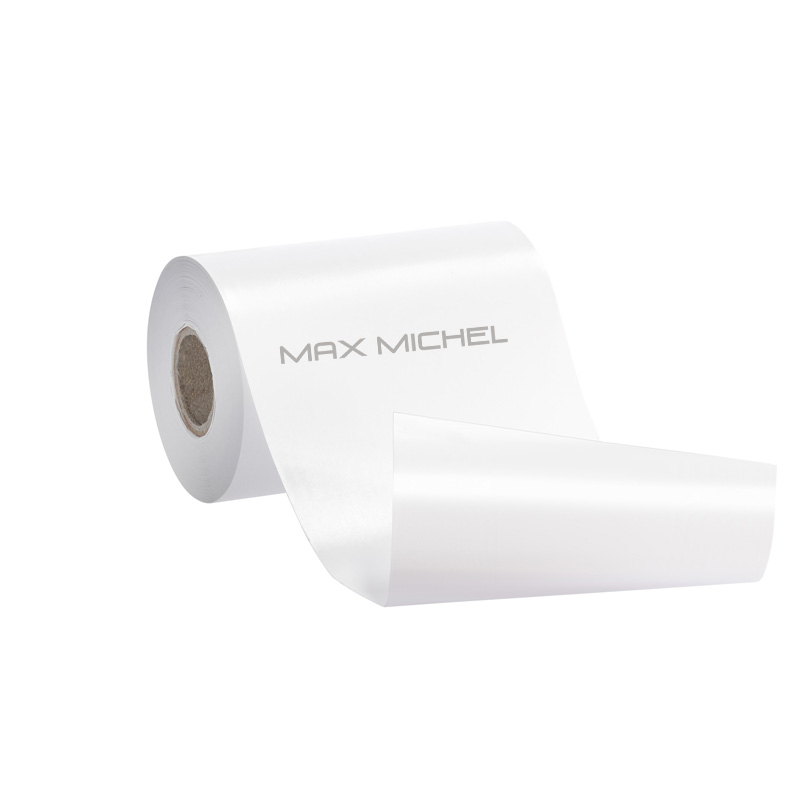 Max Michel Linerless Thermo-Etiketten, 50 mm x 10 m, 13,3 mm Kern, weiß
