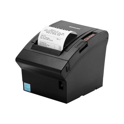 Schwarzer Bondrucker mit ausgedrucktem Beleg