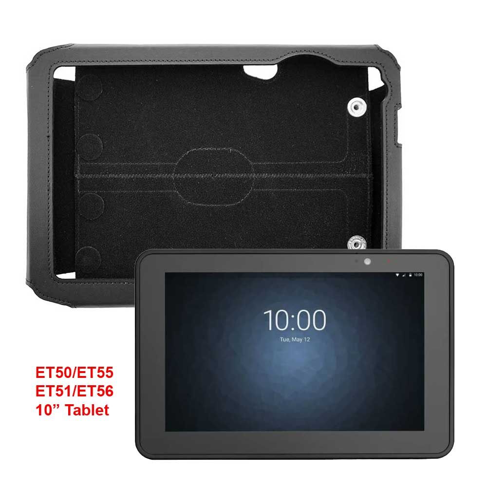 Bild einer schwarzen Schutzhülle neben einem ET50/ET55 und ET51/ET56 10-Zoll-Tablet