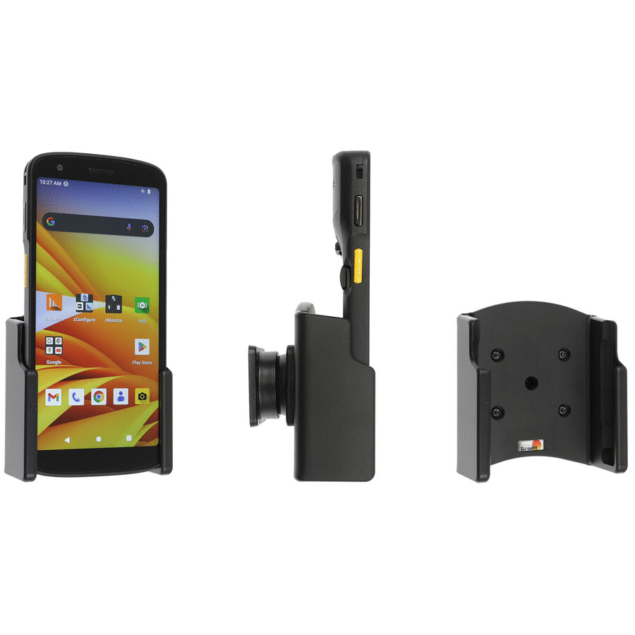 Universelle Handy-Halterung, drehbarer Clip, Seitenansicht und Rückansicht