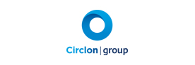 Logo der Circlon Group mit blauem Kreis und Schriftzug
