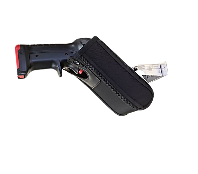 Ein professioneller Handtacker mit integriertem Magazin und einer schützenden Sicherheitsabdeckung