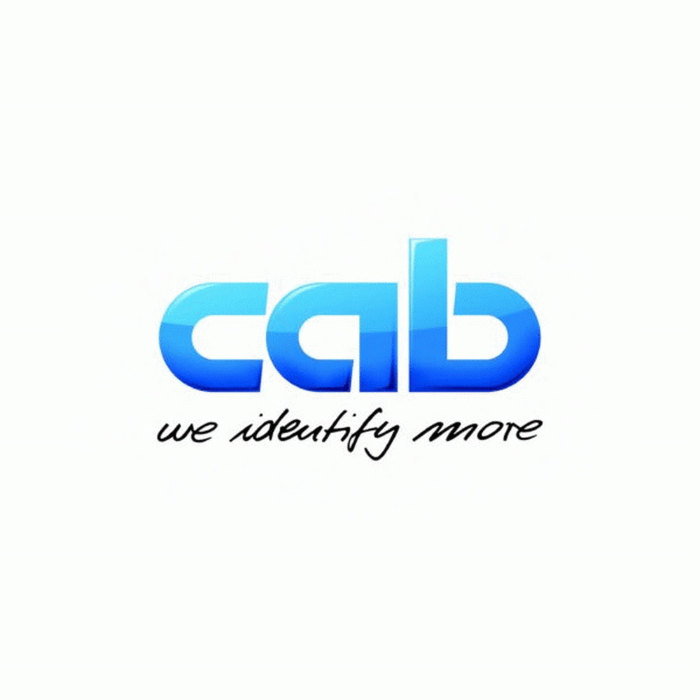 CAB Logo mit Slogan 'We Identify More' in blauer Schrift