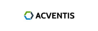 Logo von Acventis mit grün-blauem Hexagon