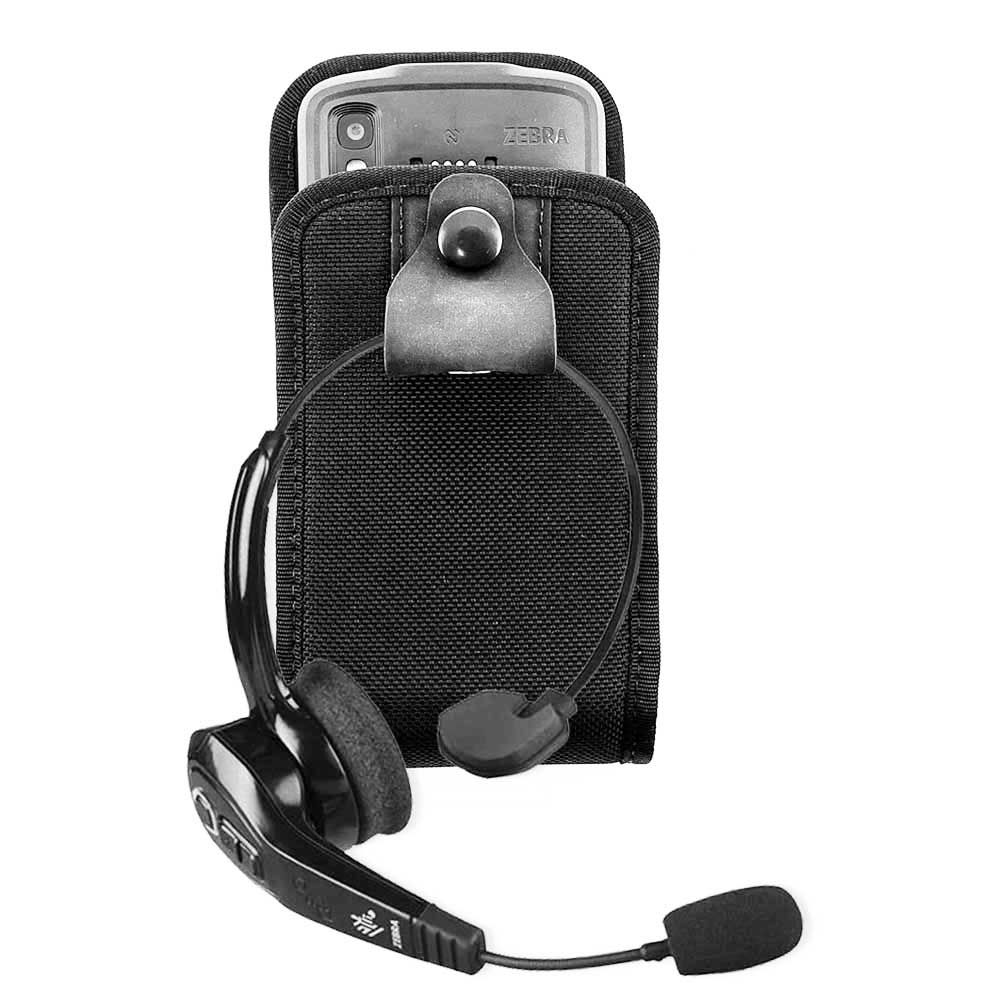 UltimaCase Holster für Zebra TC53/TC58 - Schnellverschlussschlaufe für Headset - Metall-Gürtelclip | AM4674DW