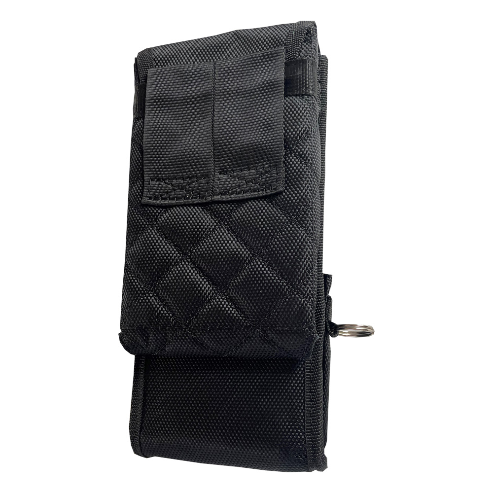 Schwarze taktische Tasche, robust, mit Klettverschluss und Riemen für vielseitige Verwendung