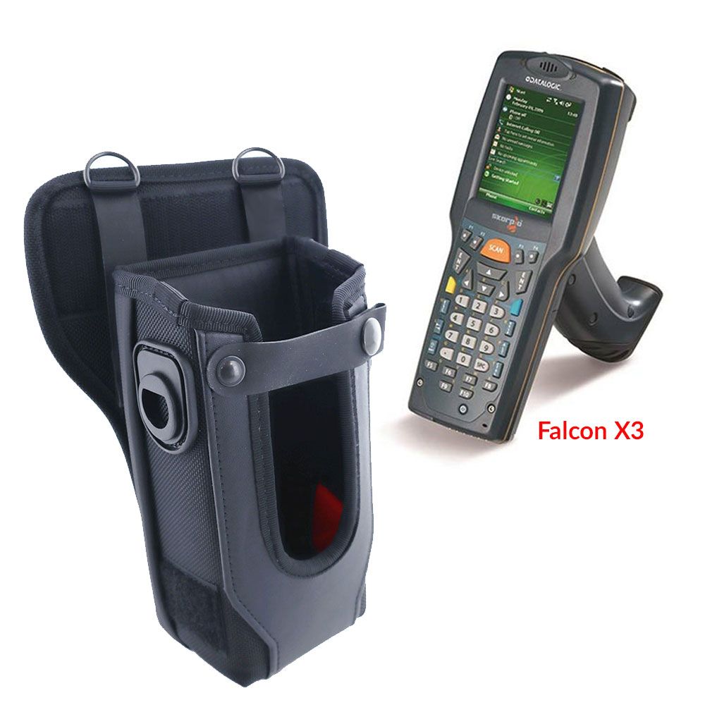 Robuste schwarze Schutzhülle und Datalogic Falcon X3 Handscanner